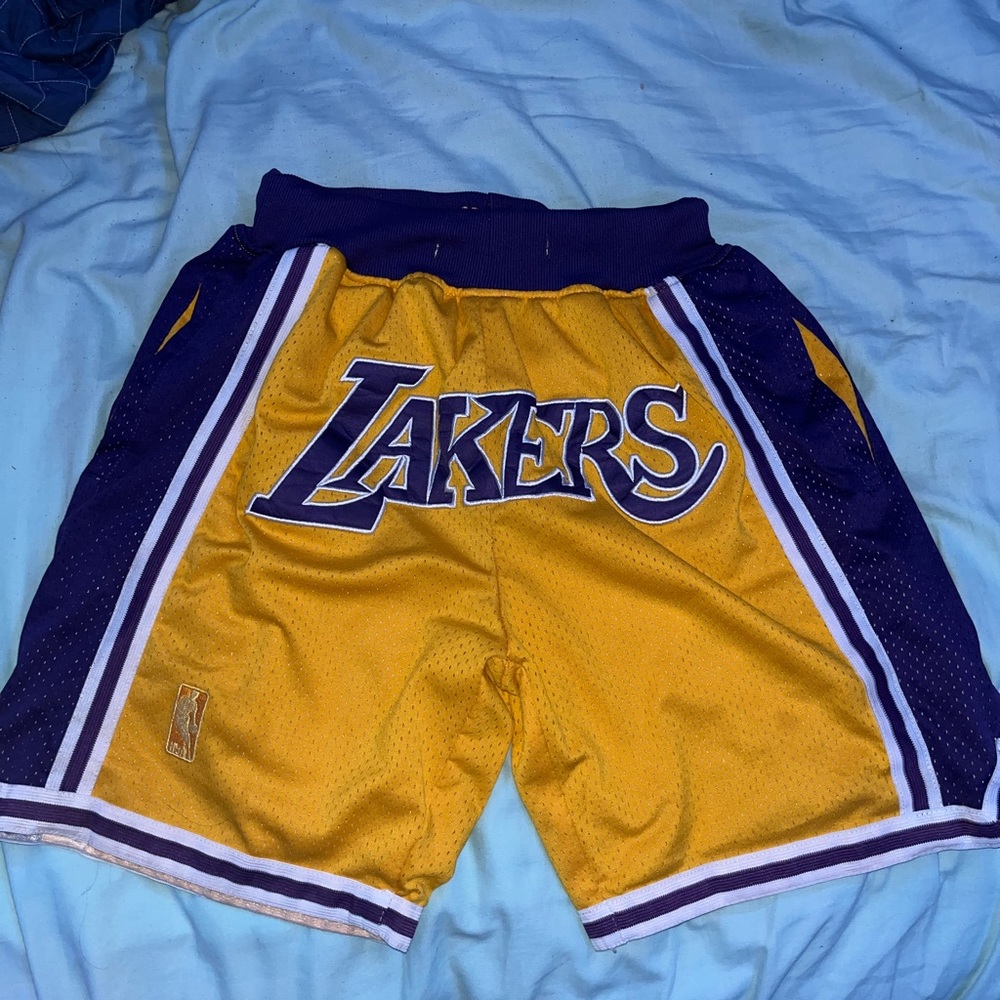 Just Don Lakers Embroidered Shorts